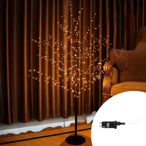 Albero luminoso 600 Led in filo di rame 1,20 metri Bianco caldo 3000K Wisdom