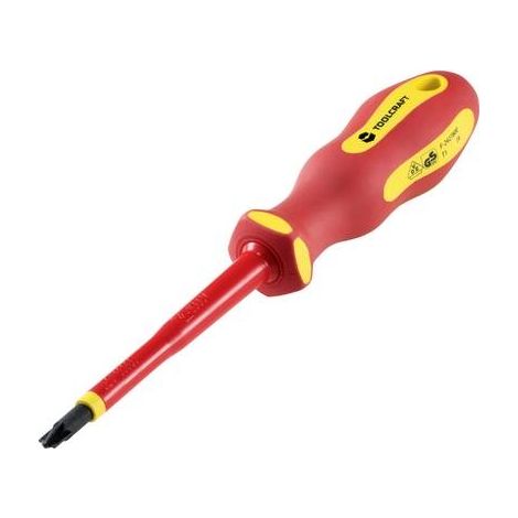 Toolcraft – Tournevis à cliquet SL/PZ 2 TO6326250 – Pour vis à tête cruciforme – Longueur 21,2 cm – Poignée isolée rouge/jaune – 1 pièce (1/9)