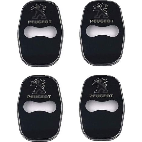 Door Lock Cover - Stainless Steel - For Peugeot 208 308 408 508 2008 3008 - Interior Protection - 4 Pieces (1/5)