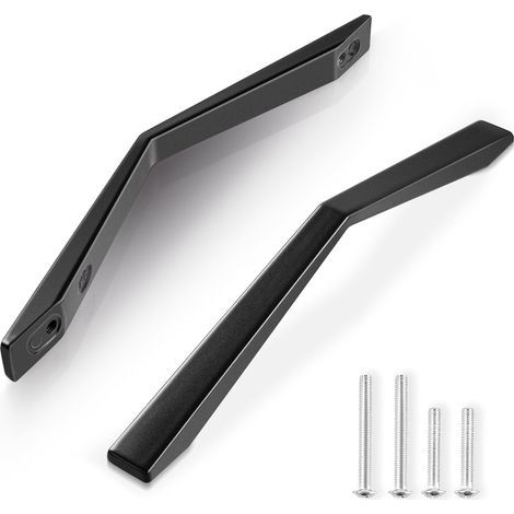 CCYKXA 10pcs Kitchen Door Handle 128mm Black Furniture Handle Aluminum Alloy Furniture Handle for Kitchen Furniture Decoration with Screws(25mm&35mm) (1/4)