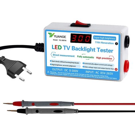 Testeur de rétroéclairage TV LED, testeur de rétroéclairage TV LED, pour toutes les lumières LED Réparation de bandes d'affichage numérique LCD, sortie 0-300V, sans démonter l'écran LCD (1/4)