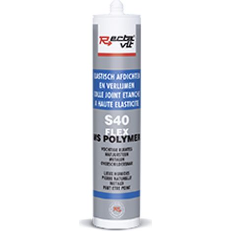 Colles mastic ms polymère s40 pro - Contenance : 290 mL - Couleur : Blanc - RECTAVIT