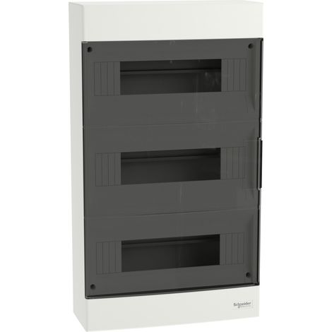 Coffret de distribution en saillie étanche IP40 Easy9 EU 36 modules (3x12) EZ9EU-3-12-NT-T transparent SCHNEIDER (1/3)