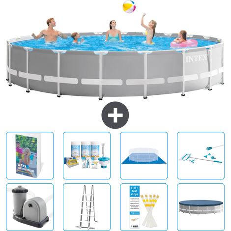 Prism Frame Pool Rund - 610x132 cm - 9-teilig S615