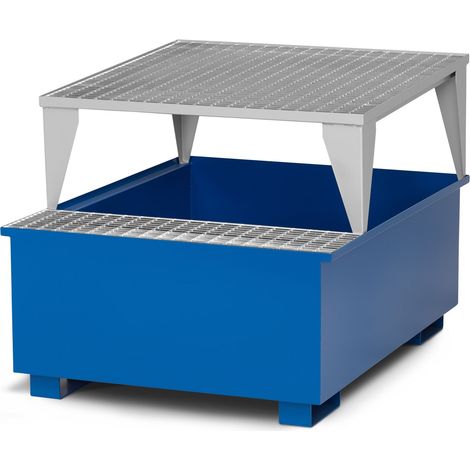 RR Industrietechnik Typ RTA-11 Auffangwannen für IBC aus Stahl mit Abfüllbereich RAL 5010 enzianblau