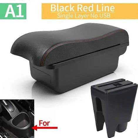 Application pour Citroën C1/Peugeot 107 Toyota Aygo BJ : boîte de rangement double couche modifiée pour accoudoir central, accessoires d'intérieur de voiture (1/5)