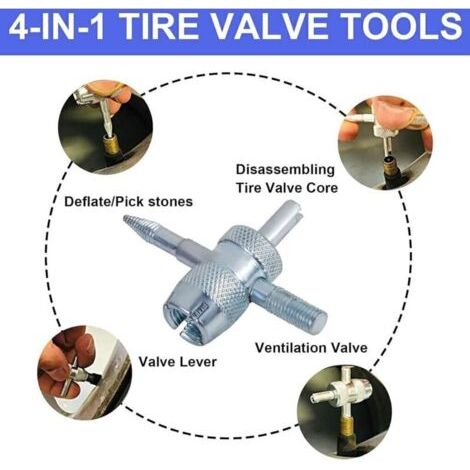 Kit d'outils de Valve de pneu à changement, Kits d'outils de Valve de pneu, noyau de tige de Valve de pneu, Kit d'outils de remplacement avec vannes TR413, 13 pièces (1/3)