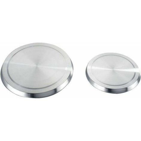 Protection cuisinière électrique - ZOR® - Lot de 4 - Acier inox - ø16 cm - ø20 cm - Mat (1/4)