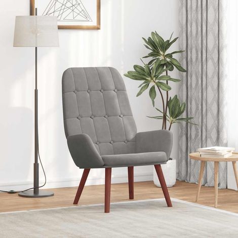Relaxsessel Hellgrau Samt (1/5)