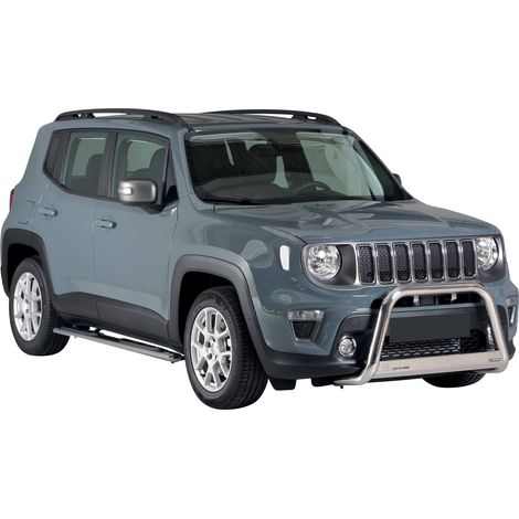 Pare-buffle Avant pour Jeep Renegade 2018-2022 63 mm en Acier Gris