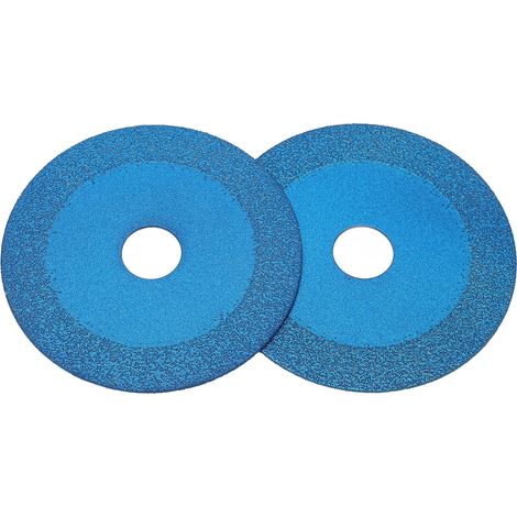 Lot de 2 Disques de Découpe Verre Résistant à la Chaleur Lame Scie Diamant Incisive pour Carrelage Céramique Jade Pierre Bleu Foncé (1/5)