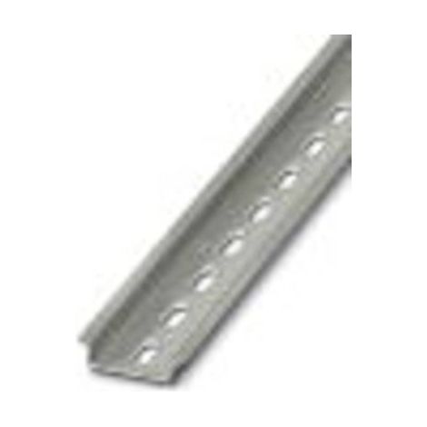 Rail DIN Phoenix Contact 2m x 35mm x 7.5mm, Perforé, Rail oméga en Acier ( Prix pour 1 ) (1/2)