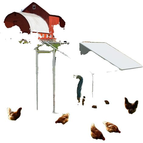 Hühnerhaus, 3m x 4m x 2m, wasserdichtes PE-Gewebe, einfache Montage, geeignet für kleine Tiere, Sicherheitsverschluss enthalten (1/5)