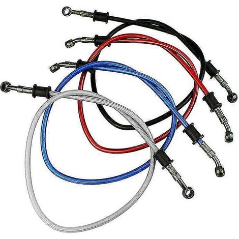 Durite de frein tressée en acier inoxydable pour moto et quad, 60 à 200 cm - Noir - 90 cm (1/5)
