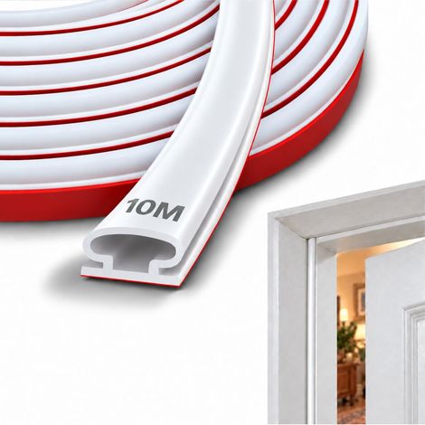 Joint de Porte et Fenêtre Autocollant en Silicone, 10 m, Blanc (1/5)