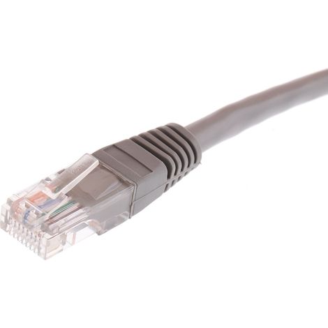 Câble Ethernet cat 5e Avec connecteur gaine PVC Gris / , U/UTP, 3m ( Prix pour 1 ) (1/2)
