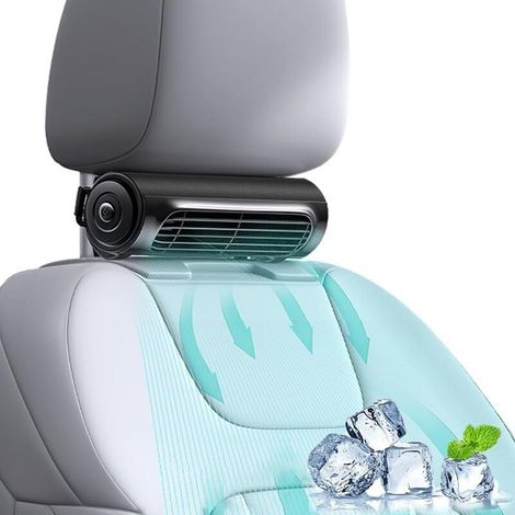 Nouveau ventilateur de siège d'auto portable de ventilateur d'USB de voiture, refroidisseur de dossier de voiture avec 3 vitesses de vent réglables pour toutes sortes de voitures (Noir)