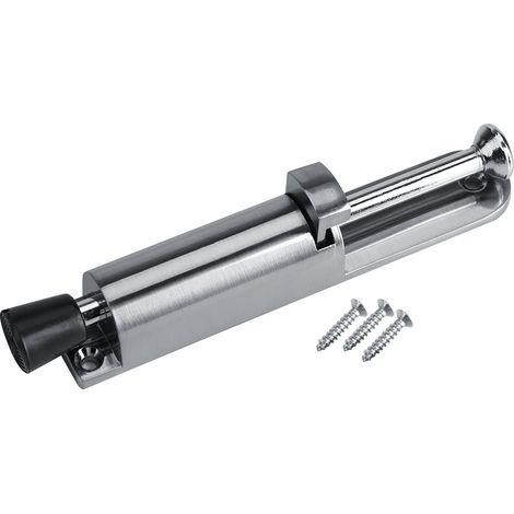 Fermaporta in lega di zinco resistente da 7,9 pollici, piedino in gomma morbida, molla di ritegno telescopica, supporto per fermaporta, fermaporta (argento).
