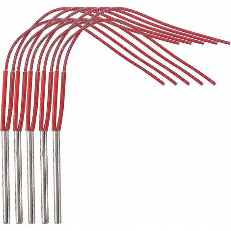 Lot de 5 éléments chauffants tubulaires en acier inoxydable 220 V, ensemble chauffant cylindrique de 6 mm de diamètre (1/5)