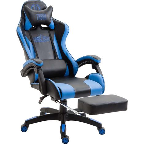 Poltrona gaming IGNITE in similpelle Nero/blu (1/5)