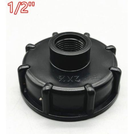 Adaptateur IBC - Bouchon S60x6 - Raccord Fileté 1/2 Pouce - Version Convexe Épaissie - Pour Cuve 1000 L (1/3)
