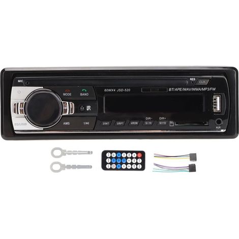 AI car radio with voice control, LED display, dual USB hands-free connectivity, and 20V car stereo receiver for listening to music.