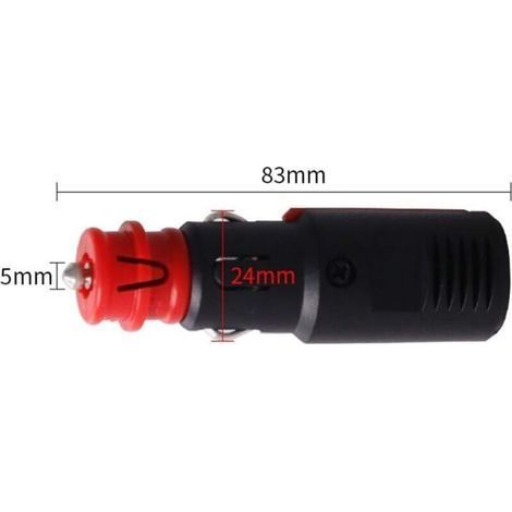 Zigarettenanzünderstecker, 12 mm Hella (DIN) und 21 mm US-Stecker, DIN ISO 4165-Standard, mit 10A 16A Sicherung 12V/24V Adapter-Verlängerungskabel für Wohnmobil, Boot, Motorrad (2 Stück) (1/3)