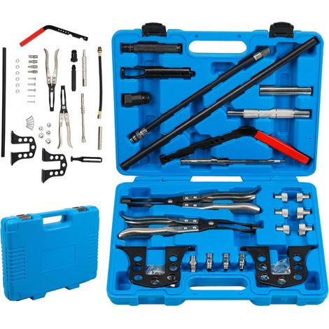 39-Piece Universal Compressed Air Valve Spring Compressor for 8/16/24 Valves - Valve Stem Seal Assembly Tool with Pliers (1/5)