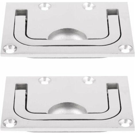 2pcs Poignée De Traction en Acier Inoxydable 316 Loquets Trappe Bateau Porte De Cabine (1/5)