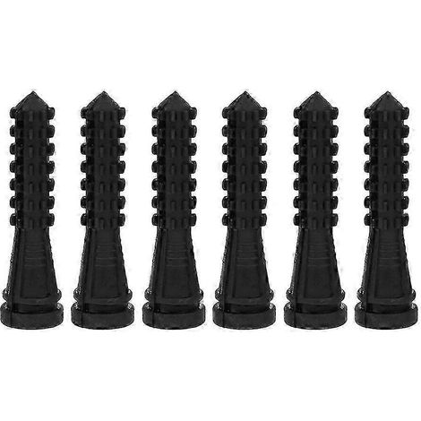 Un ensemble de 6 bâtonnets de rechange en caoutchouc pour le plumage des volailles, accessoires de plumage, noirs. (1/5)