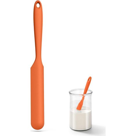 Schmaler Silikonspatel, 315°C hitzebeständig, flexibel, für Sauerteig & kleine Gläser