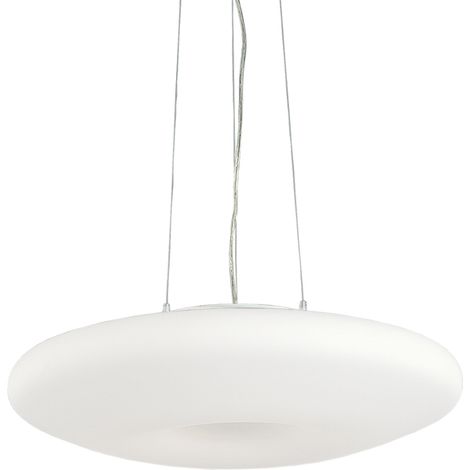 Sospensione Moderna Glory Vetro Bianco 3 Luci E27 D40Cm (1/3)