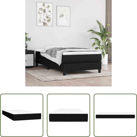 Matelas à ressorts ensachés - Matelas à ressorts ensachés pour enfants fermeté moyenne noir 80x160 cm tissu (1/5)