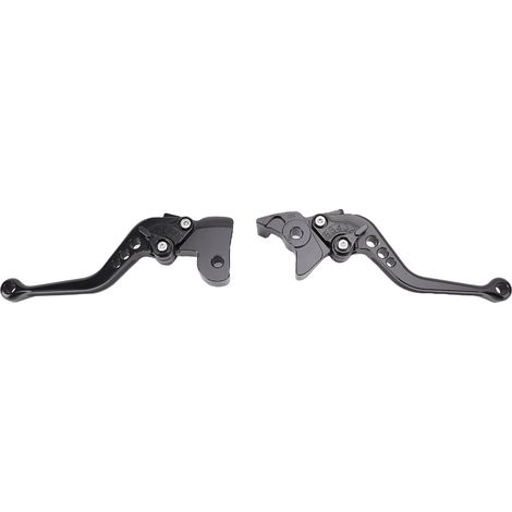 1 paio di leve freno e frizione per moto in lega di alluminio anodizzato, set di leve corte regolabili, ricambio per Classic Reborn 350, nere (1/5)