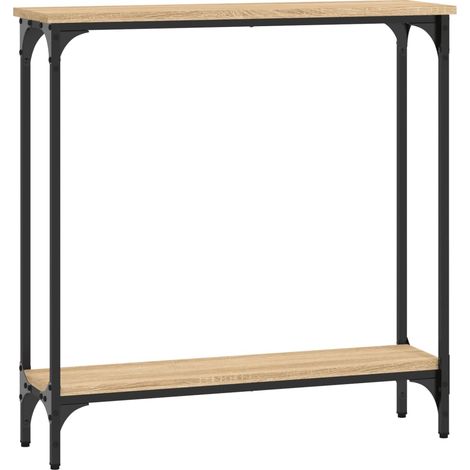 Table console，Table d'appoint，Bout de canapé，Meuble d'entrée Chêne Sonoma 75x22,5x75 cm Bois d'ingénierie