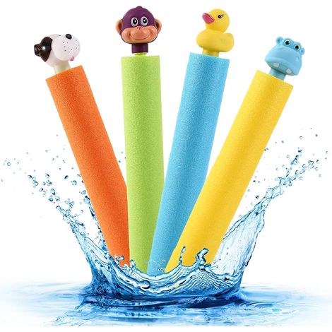 Jouets aquatiques en mousse, 4 animaux, rayon de 9 m, pour piscine, plage et été (1/5)