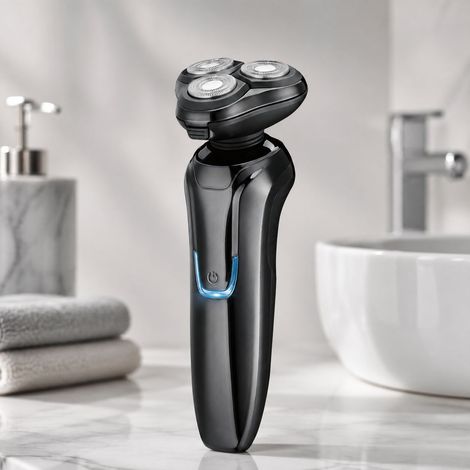 Rasoir Électrique Homme 3 Têtes Flottantes IPX6 Étanche USB LED KS-5800 (1/5)