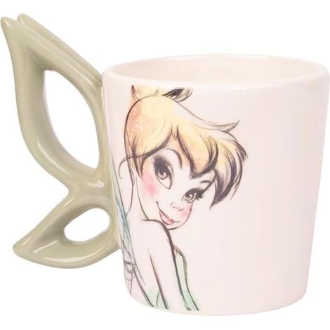 Tasse à poignée en forme de fée clochette - Accessoires de cuisine - Cadeau de pendaison de crémaillère en céramique pour homme, femme et enfant - Licence officielle - 1 lot (1/5)