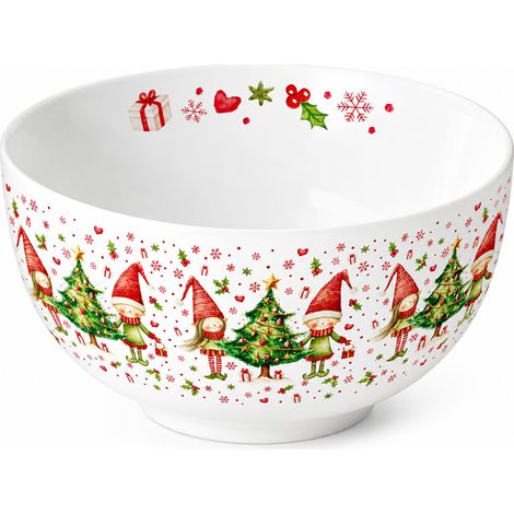 Bol en Porcelaine Fine Lutins de Noël 0,40 L (1/4)