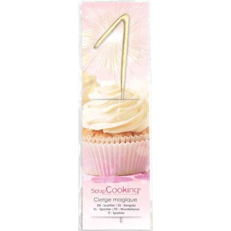 Bougie magique 17,5 cm - chiffre 1