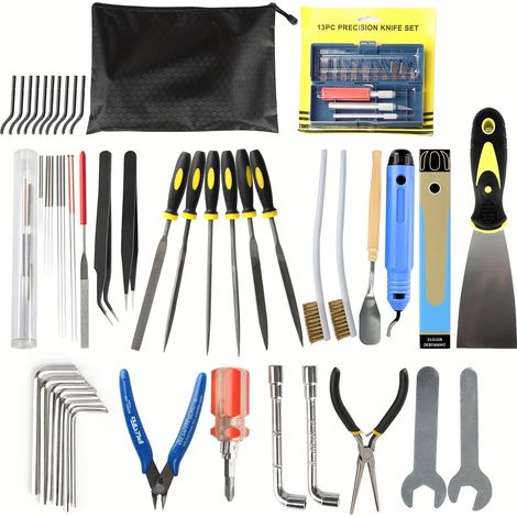 Kit d'outils d'ébavurage imprimé en 3D (67 en 1) : meulage, ébarbage et découpe. (1/5)