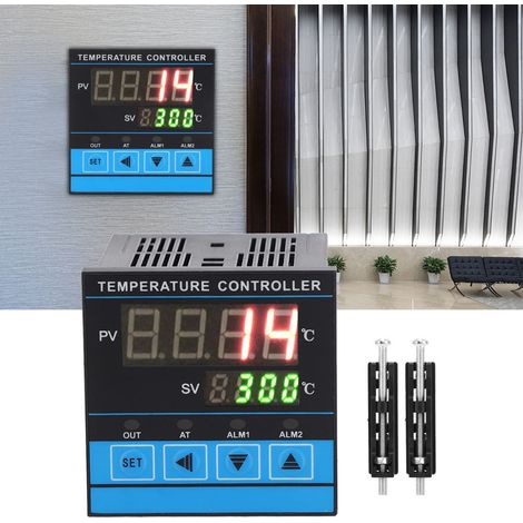 Régulateur de température intelligent PID numérique RELAySSR Sortie 0-400℃ AC220V (1/5)