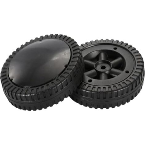 2 Pieces Grill Wheel Parts, Plastic Gas Grill Wheels BBQ Spare Parts Kit Barbecue Wheel (Black) (1/5)