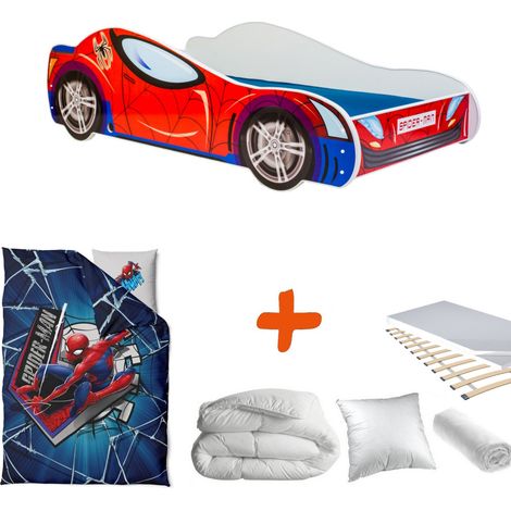 Pack Lit Voiture de Course SPIDERCAR - 140x70 cm