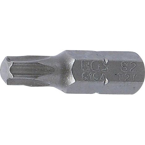 Embout 25 mm 6,3 mm (1/4) Profil T Torx T27 - Précision et Durabilité, Acier - D-Work