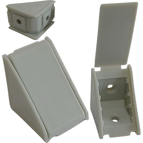 Staffa angolare per mobili 27x27x20 staffa komandorek con aletta grigia (03) 100 pezzi (1/5)