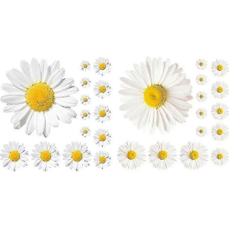 Sticker mural amovible en forme de marguerite - Fresque florale en PVC pour la décoration intérieure, facile à appliquer et à retirer, idéale pour toutes les pièces. (1/5)