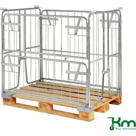 Container porta pallet, L x P x H 1200 x 800 x 1000 mm - Kongamek