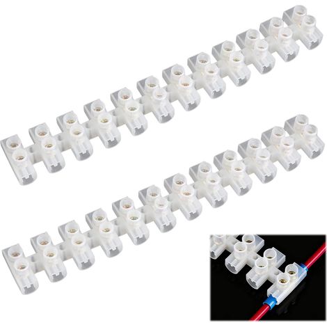 2Pcs Domino Electrique Transparentes, Sucre Electrique 30A 12 broches 400V Double Rangée, pour maison commerce l'industrie (1/5)
