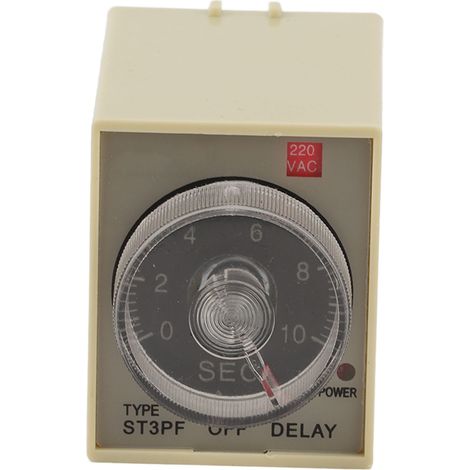 Time Relay Adjustable Timing Power Off Timer Delay AC 200‑220V ST3PF Accessory Part 10S